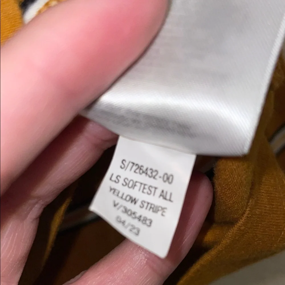 Mustard Striped long sleeve tee - Picture 2 of 4